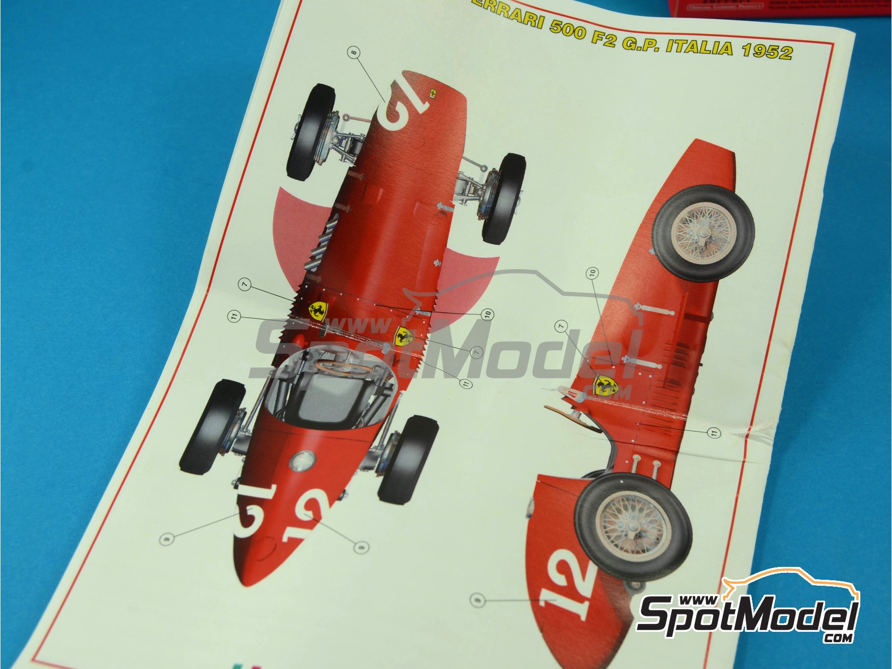 Tameo Kits WCT052: Car scale model kit 1/43 scale - Ferrari 500 F2